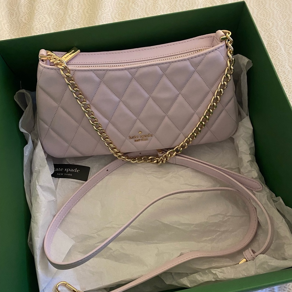 Kate Spade Lilac Quilted Shoulder Bag